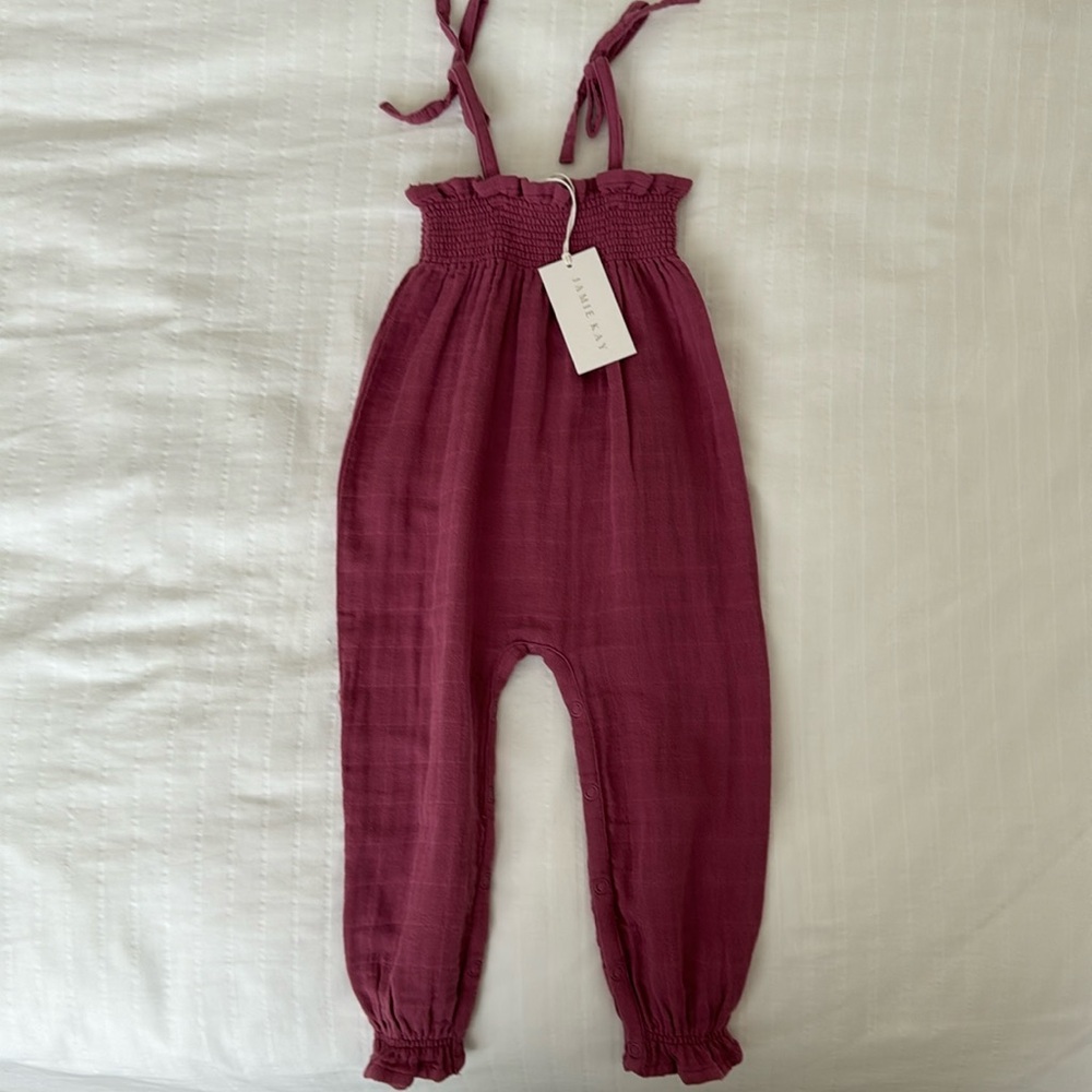 JAMIE KAY SMOCKED JUMPSUIT NWT